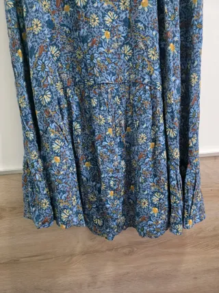 Falda floral azul talla XS Slowlove