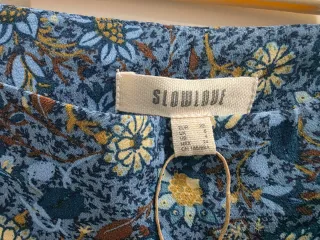 Falda floral azul talla XS Slowlove