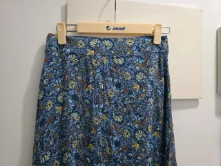 Falda floral azul talla XS Slowlove