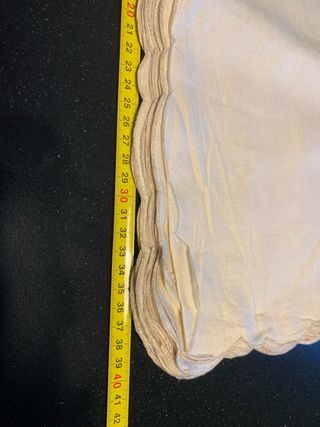 12 Tovaglioli Lino Avorio Ricamati Vintage