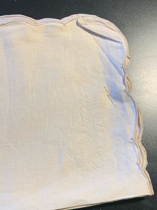 12 Tovaglioli Lino Avorio Ricamati Vintage