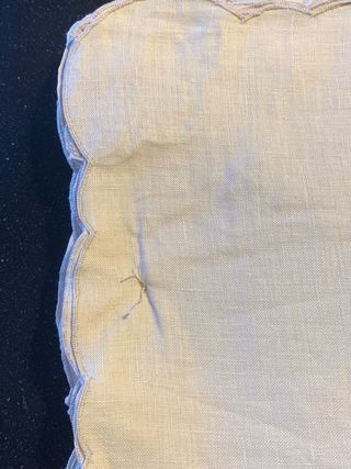 12 Tovaglioli Lino Avorio Ricamati Vintage