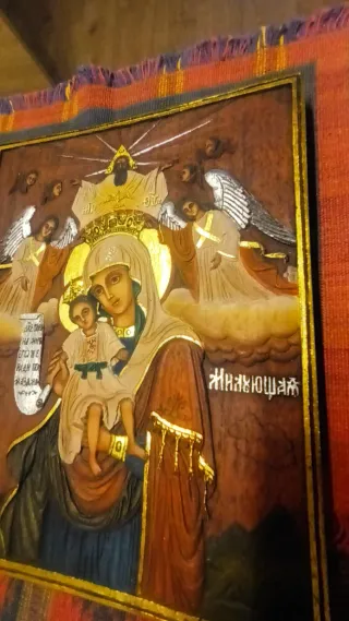 Icono madera Nuestra Señora de los Ángeles