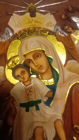 Icono madera Nuestra Señora de los Ángeles