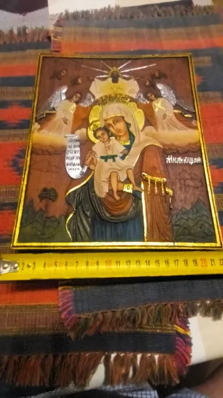Icono madera Nuestra Señora de los Ángeles