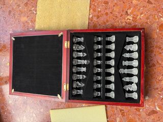 Juego Ajedrez Cristal con Caja Madera