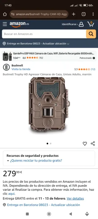 Cámara de caza Bushnell