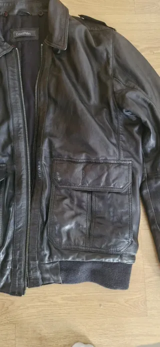Casaco couro Bomber/aviador