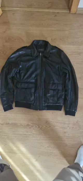 Casaco couro Bomber/aviador