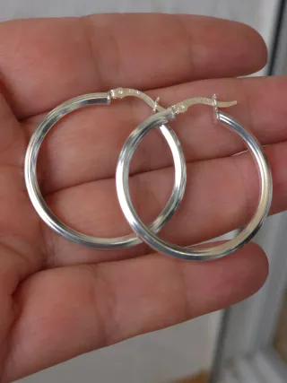 Aros de Plata de Ley 925 Auténtica