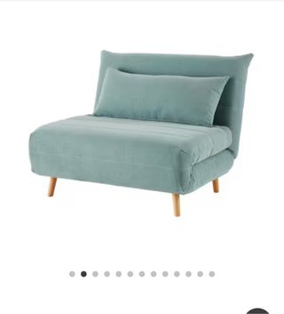 Sofá cama individual, azul