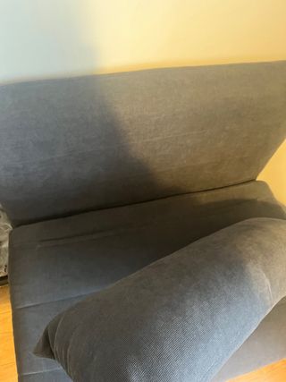 Sofá cama individual, azul