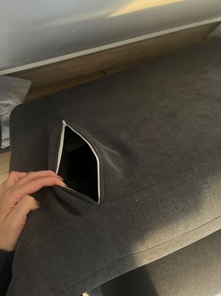 Sofá cama individual, azul