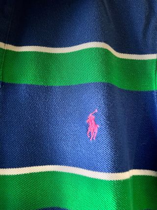 Polo Ralph Lauren Rayas Azul y Verde