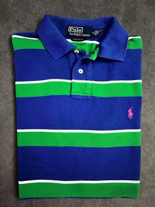 Polo Ralph Lauren Rayas Azul y Verde