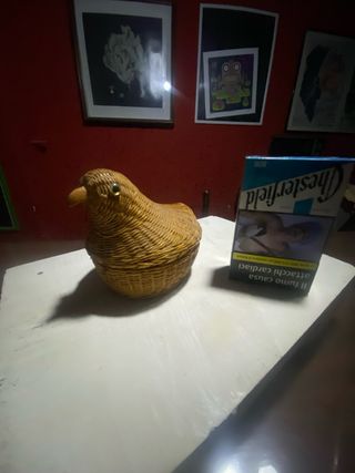 Portagioie vintage vimini anni '70