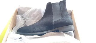 Botines de Piel Hombre Negros Casual, ligeras