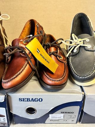 6 Sapatos Vela Sebago (Preto/Castanho)