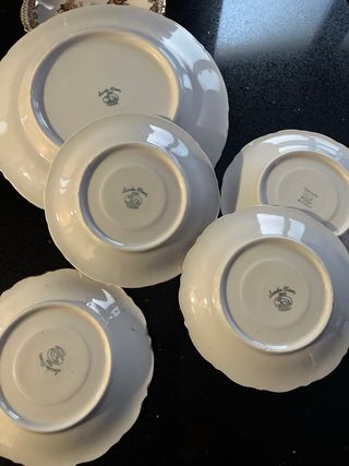 Juego Platos Santa Clara Escena Galante Porcelana