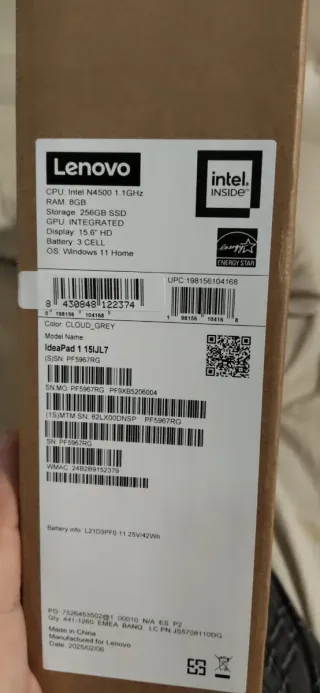 Lenovo IdeaPad 1 15IJL7 Gris