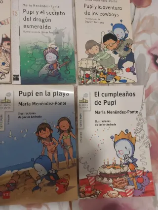 5 libros de Pupi a 5€ cada uno. 25 euros todos.