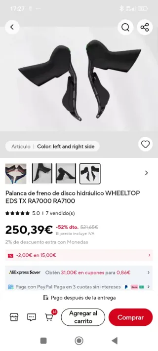 Manetas Cambio Bicicleta Eléctricas