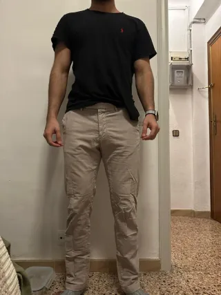 Pantalones de pana beige