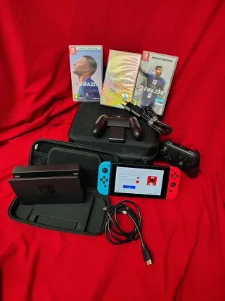 Nintendo Switch Azul y Rojo + Juegos