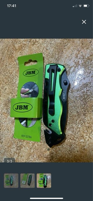 Rompe cristal autos JBM. Corta cinturón. Nuevo