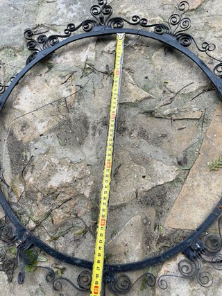 Marco forja negro redondo decorativo