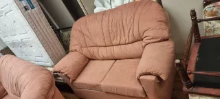 Sofá Cama Rosa/Marrón