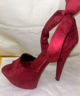 Zapatos Pole Dance Drag Queen Rojo/Morado Talla 40