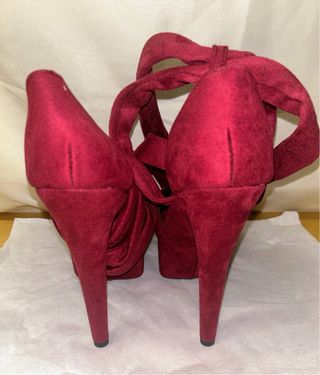Zapatos Pole Dance Drag Queen Rojo/Morado Talla 40