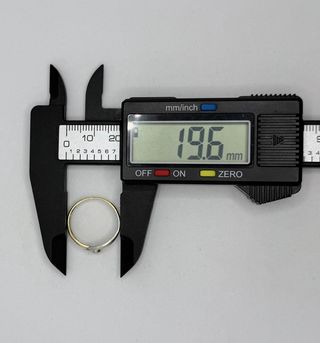 Anillo de oro combinado 18k, 1.42 g, T-17.