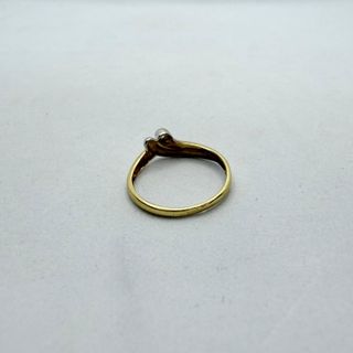 Anillo de oro combinado 18k, 1.42 g, T-17.