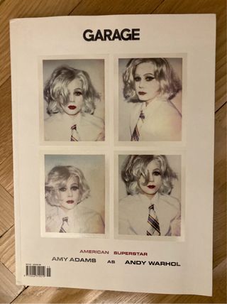 Revista garage. Amy adams as Andy Warhol