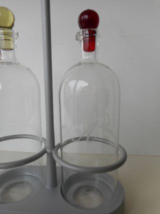 Set Oliera e Aceto Vetro e Metallo