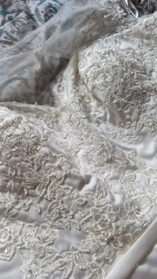 Vestido de Novia T40 Encaje y Satén