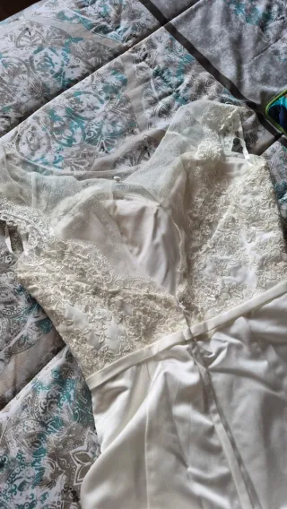 Vestido de Novia T40 Encaje y Satén