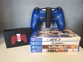 Ps4 Slim 1Tb + Mando + Juegos + Cargador + Caja