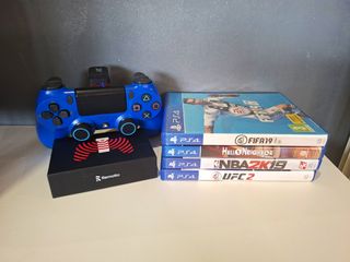 Ps4 Slim 1Tb + Mando + Juegos + Cargador + Caja