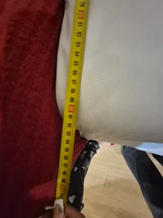 Sofá 2 plazas polipiel blanco 2.17x1.01m