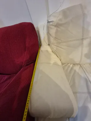 Sofá 2 plazas polipiel blanco 2.17x1.01m