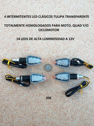 Intermitentes LED Clásicos Tulipa Transparente