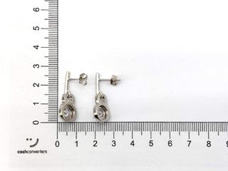 pendientes plata 925mm con piedra con circonita