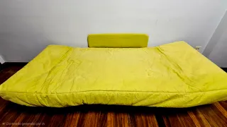 Sofá Cama Amarillo Tela