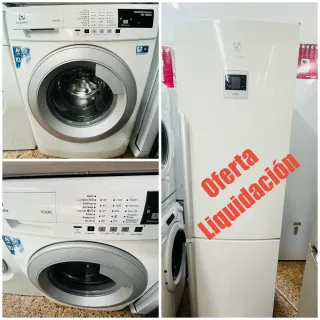 Combo Nevera y Lavadora Electrolux