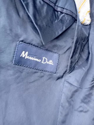 Blazer Lino Massimo Dutti Azul