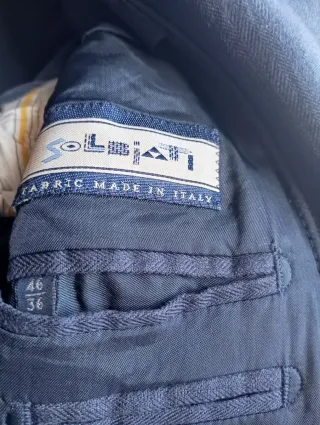 Blazer Lino Massimo Dutti Azul