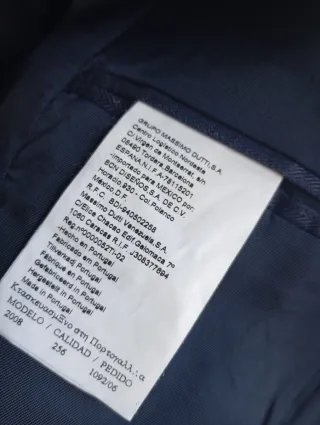 Blazer Lino Massimo Dutti Azul